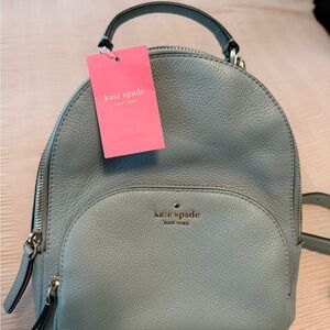 Kate Spade Gray Pebbled Leather Backpack